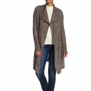 Solutions Waterfall Drape Collar Long  Cardigan
